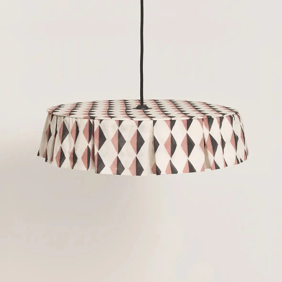 Pendant Lampshade Diam. 50cm Vibes - Auburn Black Harlequin