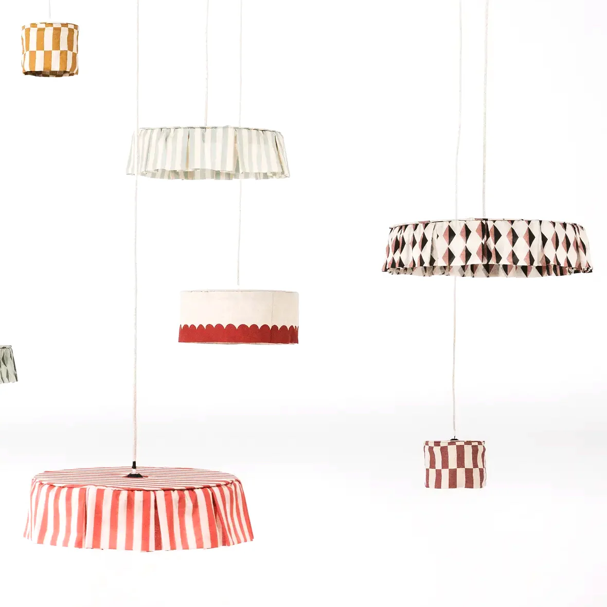 Pendant Lampshade Diam. 50cm Vibes - Auburn Black Harlequin - Image 2