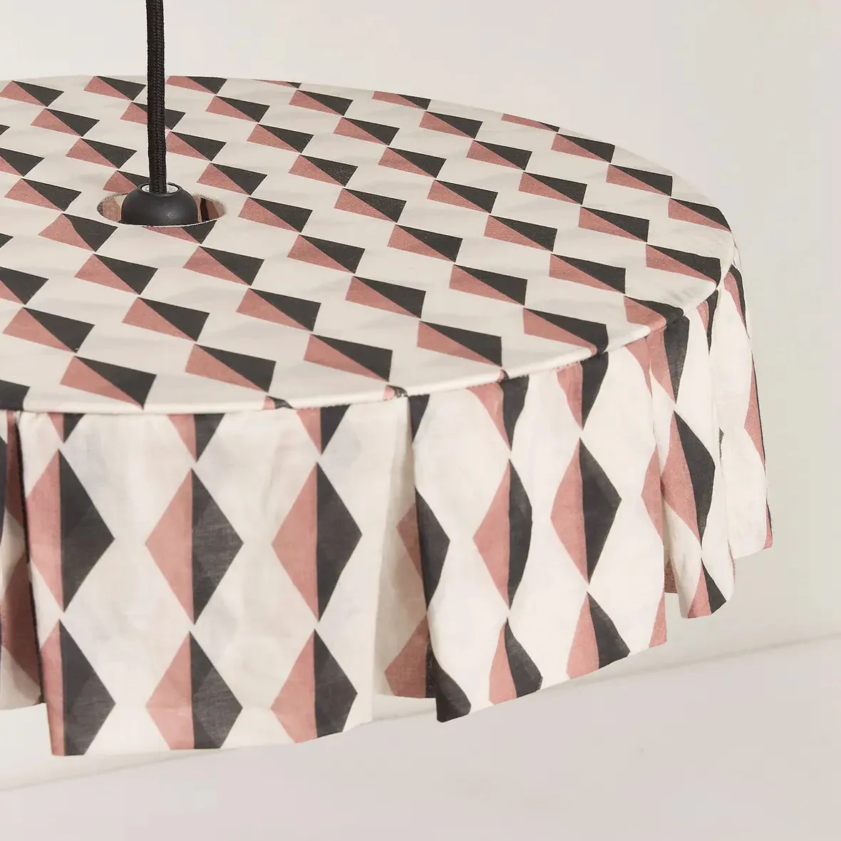 Pendant Lampshade Diam. 50cm Vibes - Auburn Black Harlequin - Image 4