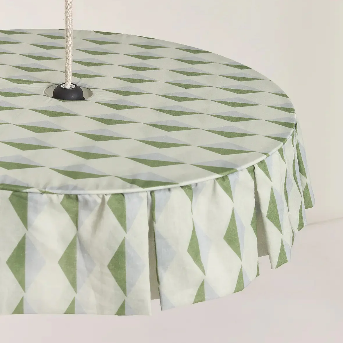 Pendant Lampshade Diam. 50cm Vibes - Green Blue Harlequin - Image 5