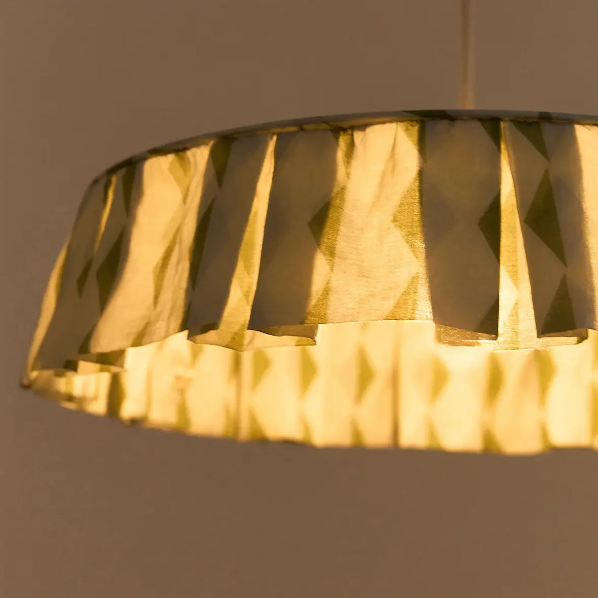 Pendant Lampshade Diam. 50cm Vibes - Green Blue Harlequin - Image 7