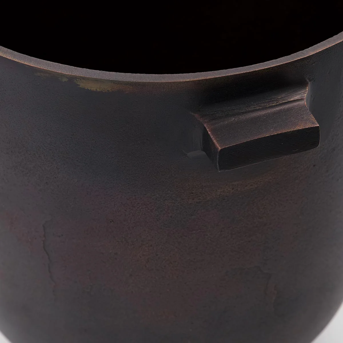 Planter, Foem, Browned brass Diameter 25cm - Image 4