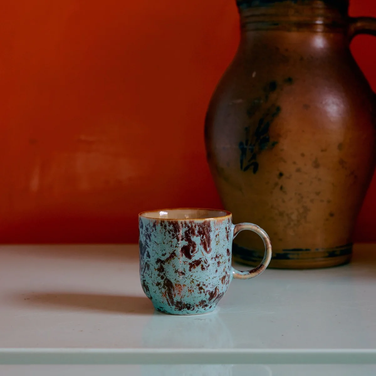70s Ceramics: Café Mugs Abstract Set of 4 - Image 4