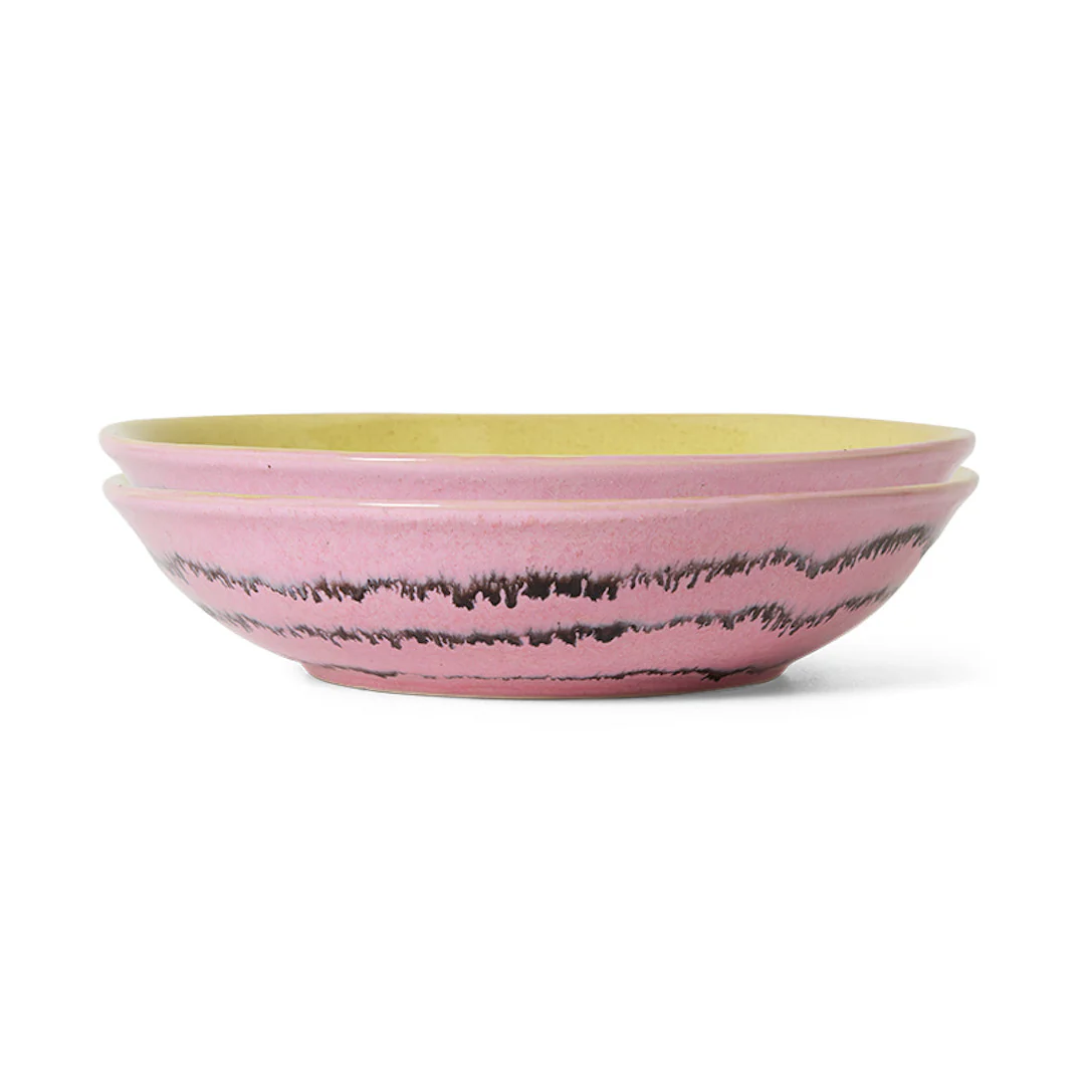 70s Ceramics: Curry Bowls Bubble, Set of 2 KST0176