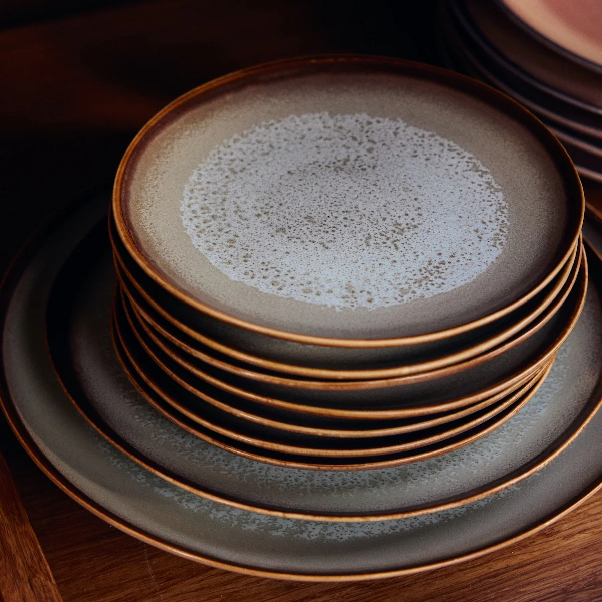 70's Ceramics Dinner Plate Contrast, Set of 2 - Image 4
