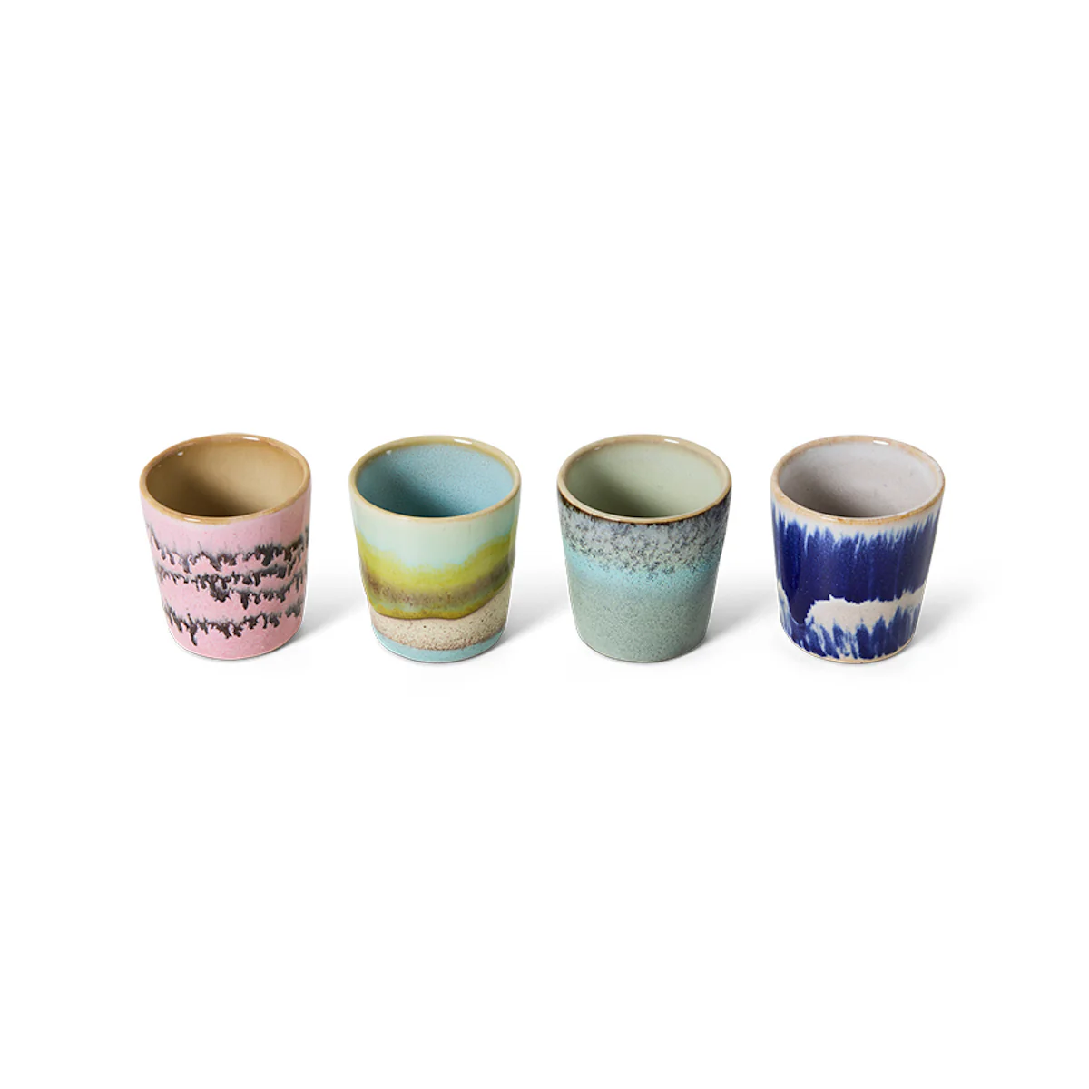 70s Ceramics: Egg Cups Vibrance, Set of 4 - Image 3
