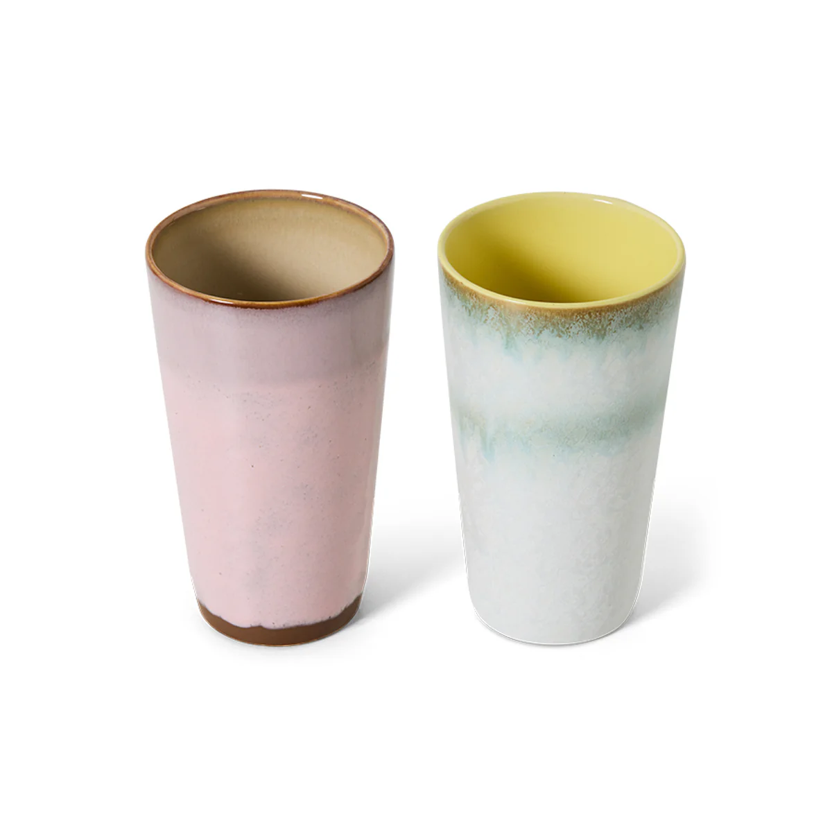 70s Ceramics: Latte Mugs Fresco, Set of 2 - Image 3