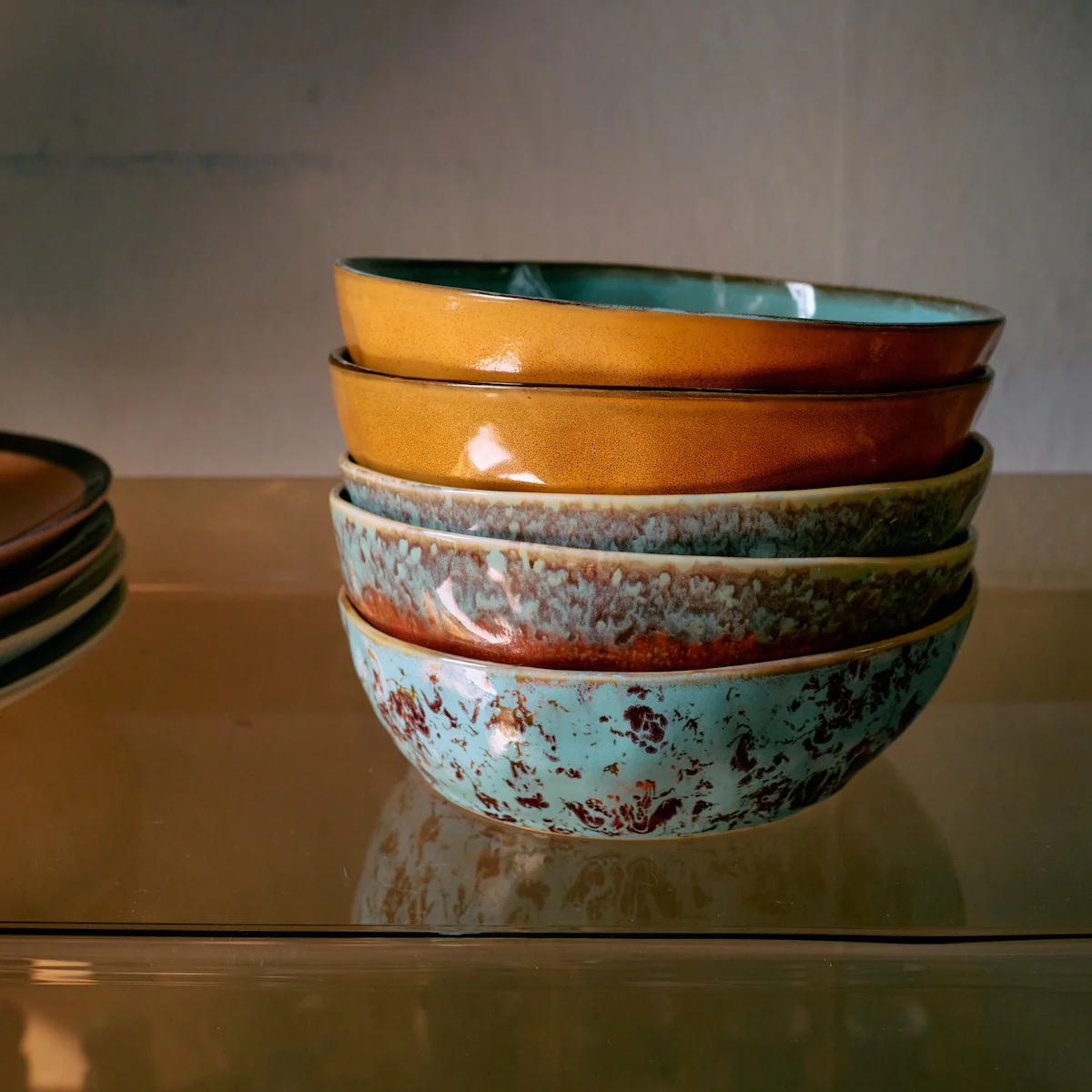 Pre-order 70s Ceramics: Pasta Bowls Patina, Set of 2 - Image 2
