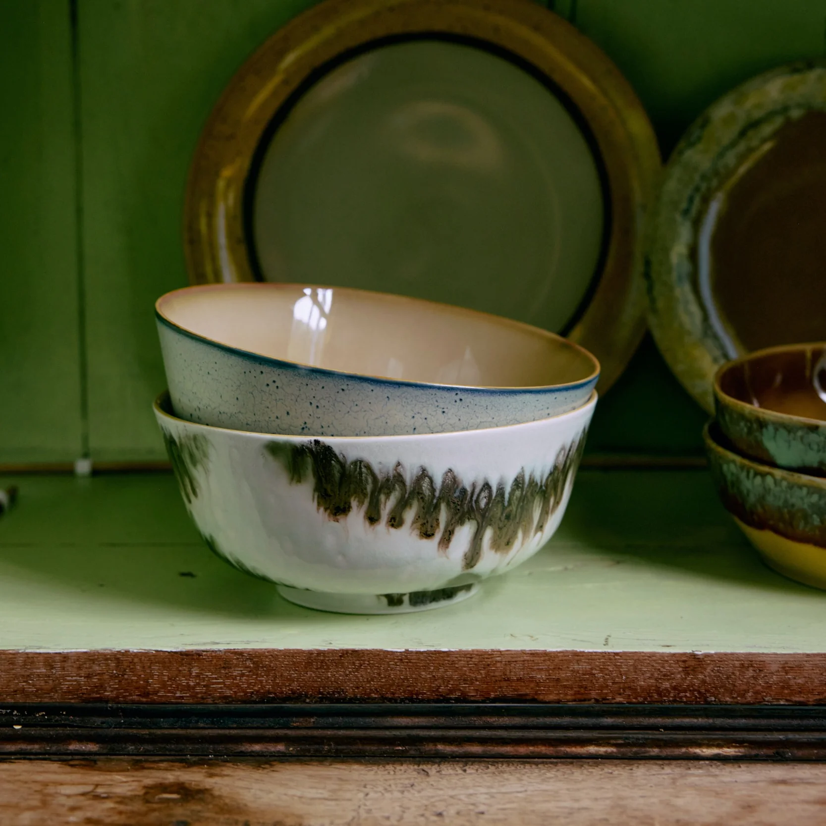70s Ceramics: Ramen Bowls Minimalist, Set of 2 - Image 2