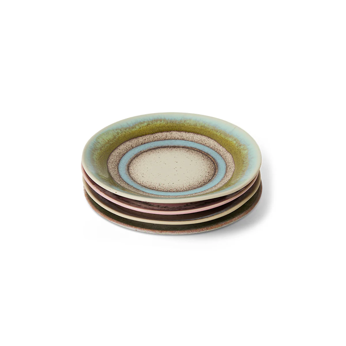 70s Ceramics: Saucers Doodle, Set of 4 - Image 2