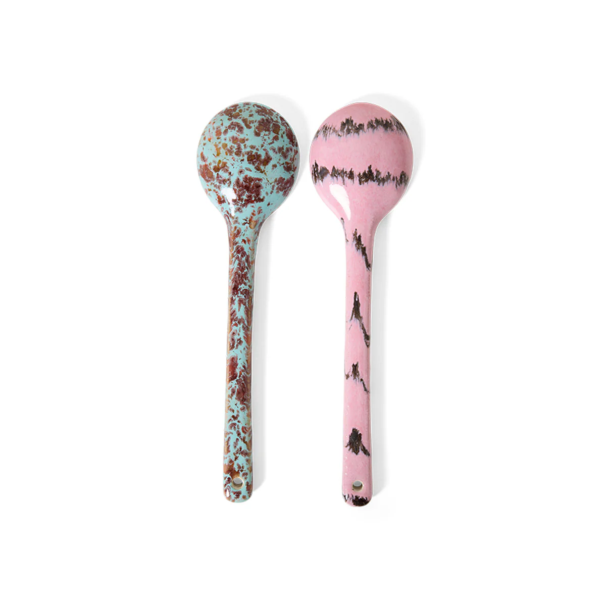 70s Ceramics: Serving Spoons Sprinkle, Set of 2 - Image 3