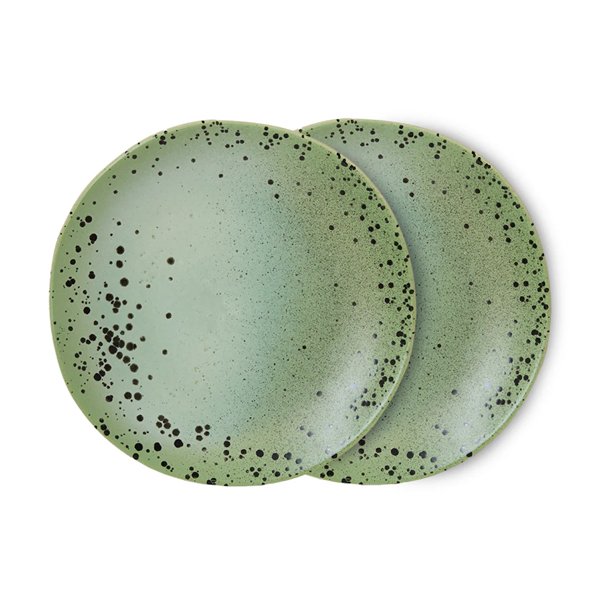 70s Ceramics: Side Plates Fleck, Set of 2