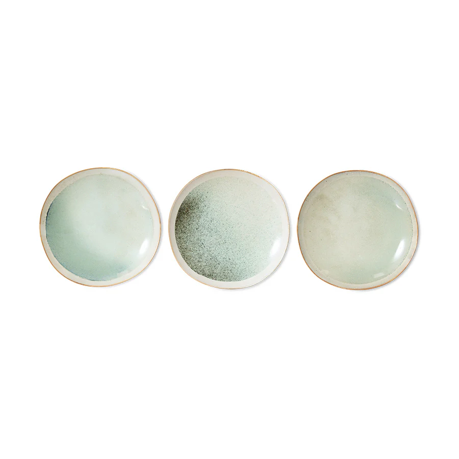 70s Ceramics: Side Plates Mist, Set of 2 - Image 3