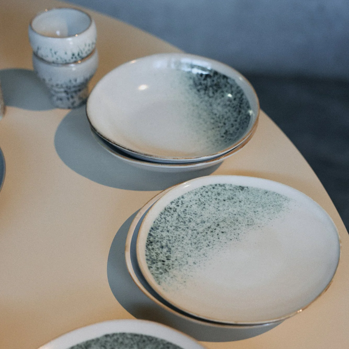 70s Ceramics: Side Plates Mist, Set of 2 - Image 8