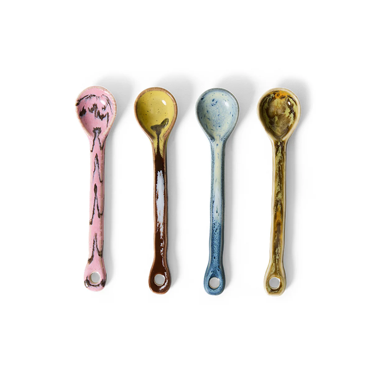 70s Ceramics: Spoons Sketch, M, Set of 4