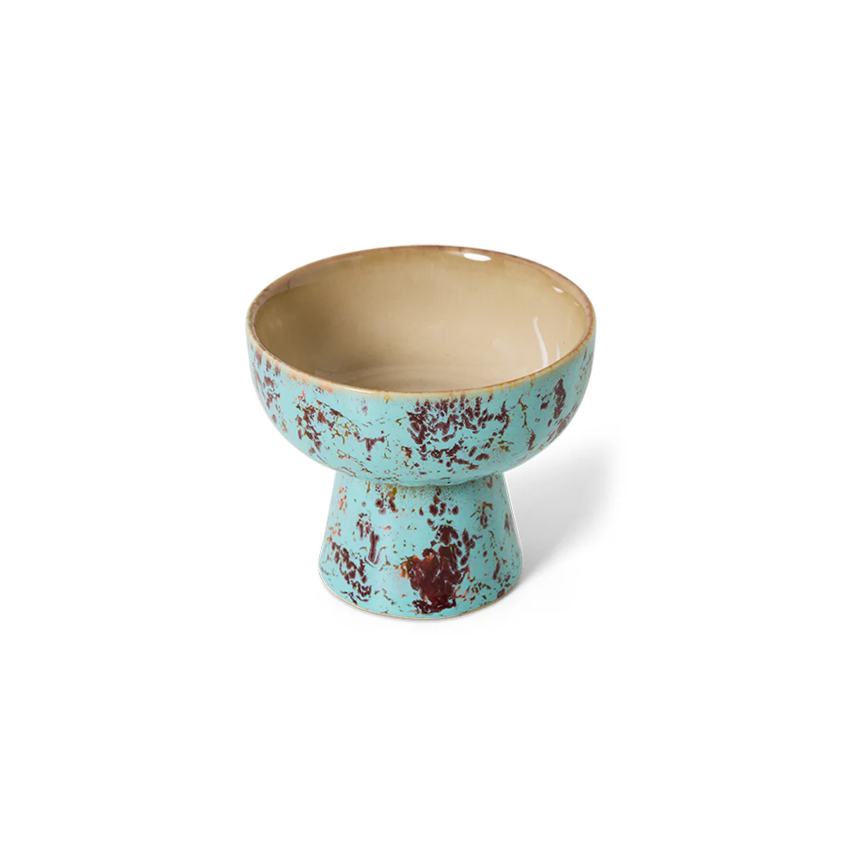 70s Ceramics: Tapas Bowl On Base Patina, S - Image 3