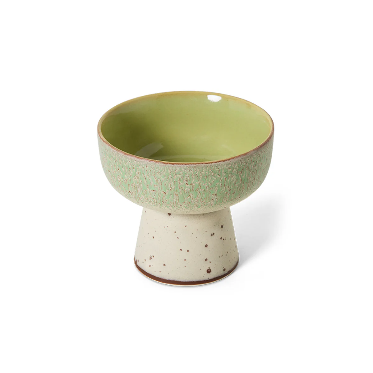 70s Ceramics: Tapas Bowl On Base Slush, L - Image 3