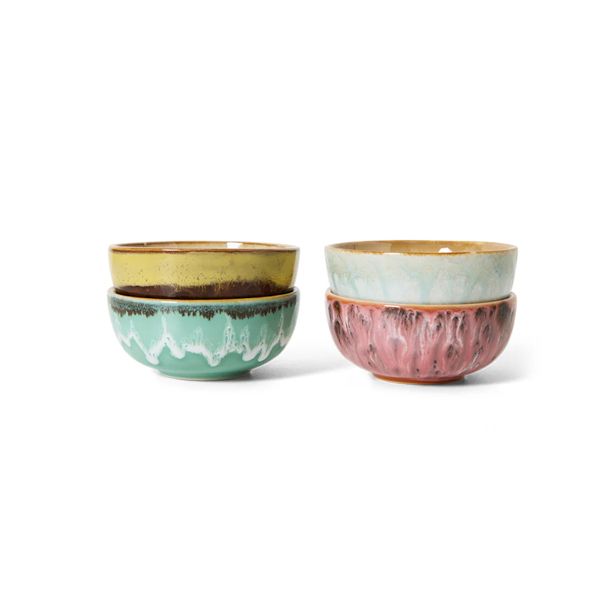 70s Ceramics: XS Bowls Modernist, Set of 4