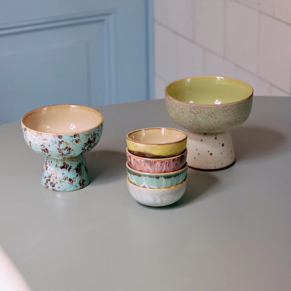 70s Ceramics: XS Bowls Modernist, Set of 4 - Image 2