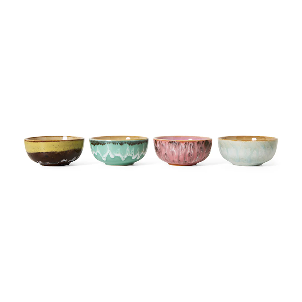 70s Ceramics: XS Bowls Modernist, Set of 4 - Image 3