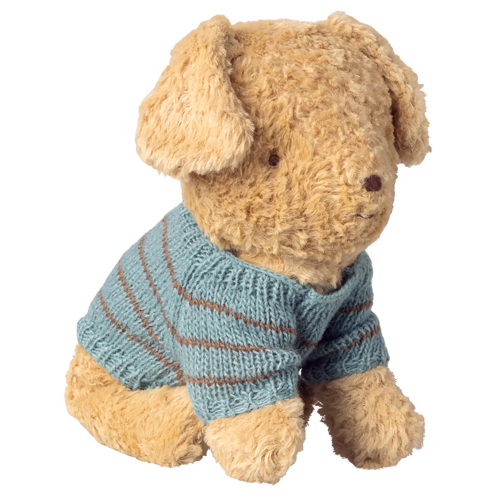 Puppy Supply, Small, Knitted Sweater - Dusty Blue - Image 2