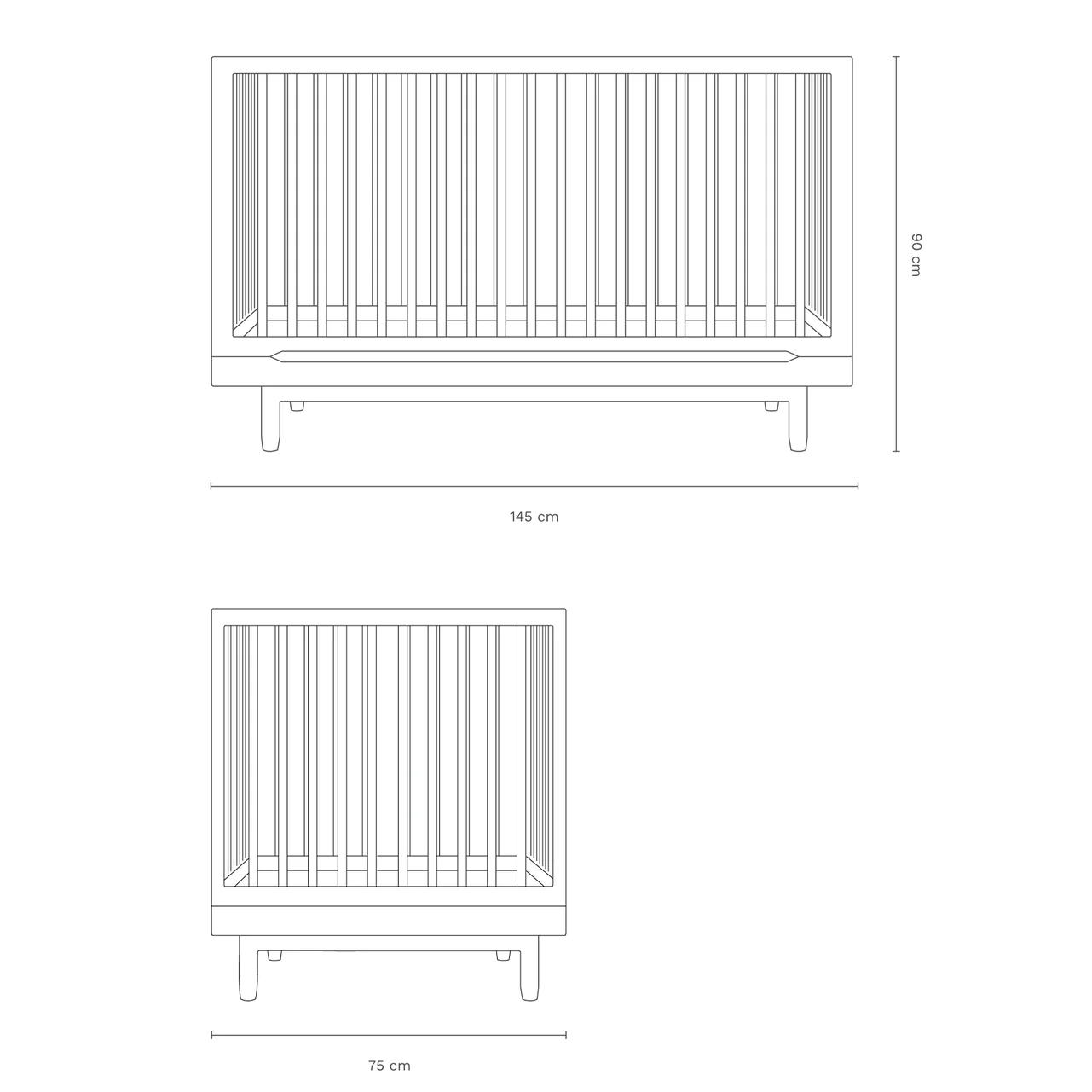 Pure Oak Wood Evolving Crib & Evolving Junior Kit - Image 5