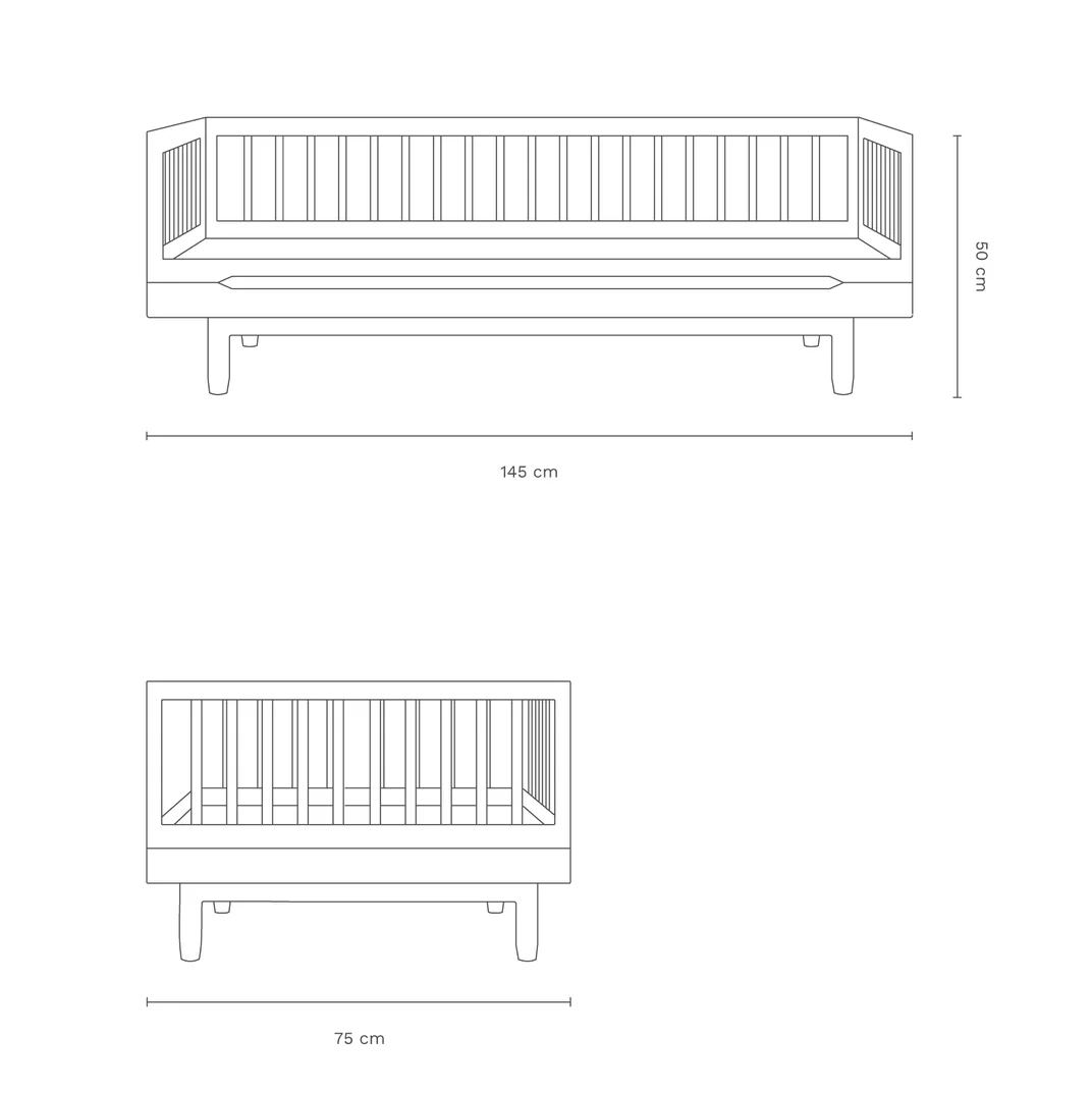 Pure Oak Wood Evolving Crib & Evolving Junior Kit - Image 6