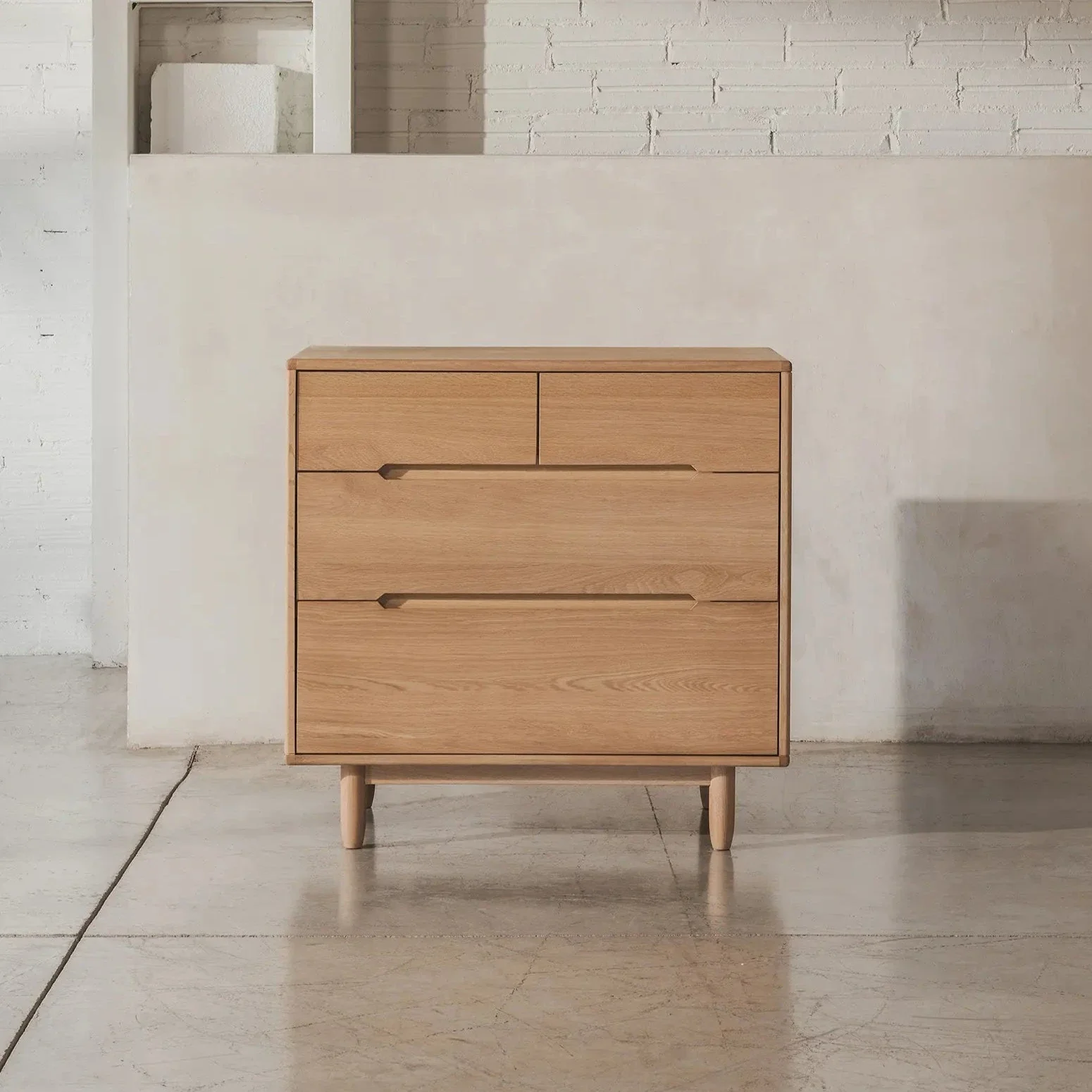 Pure Oak Wood Four Door Dresser - Image 5