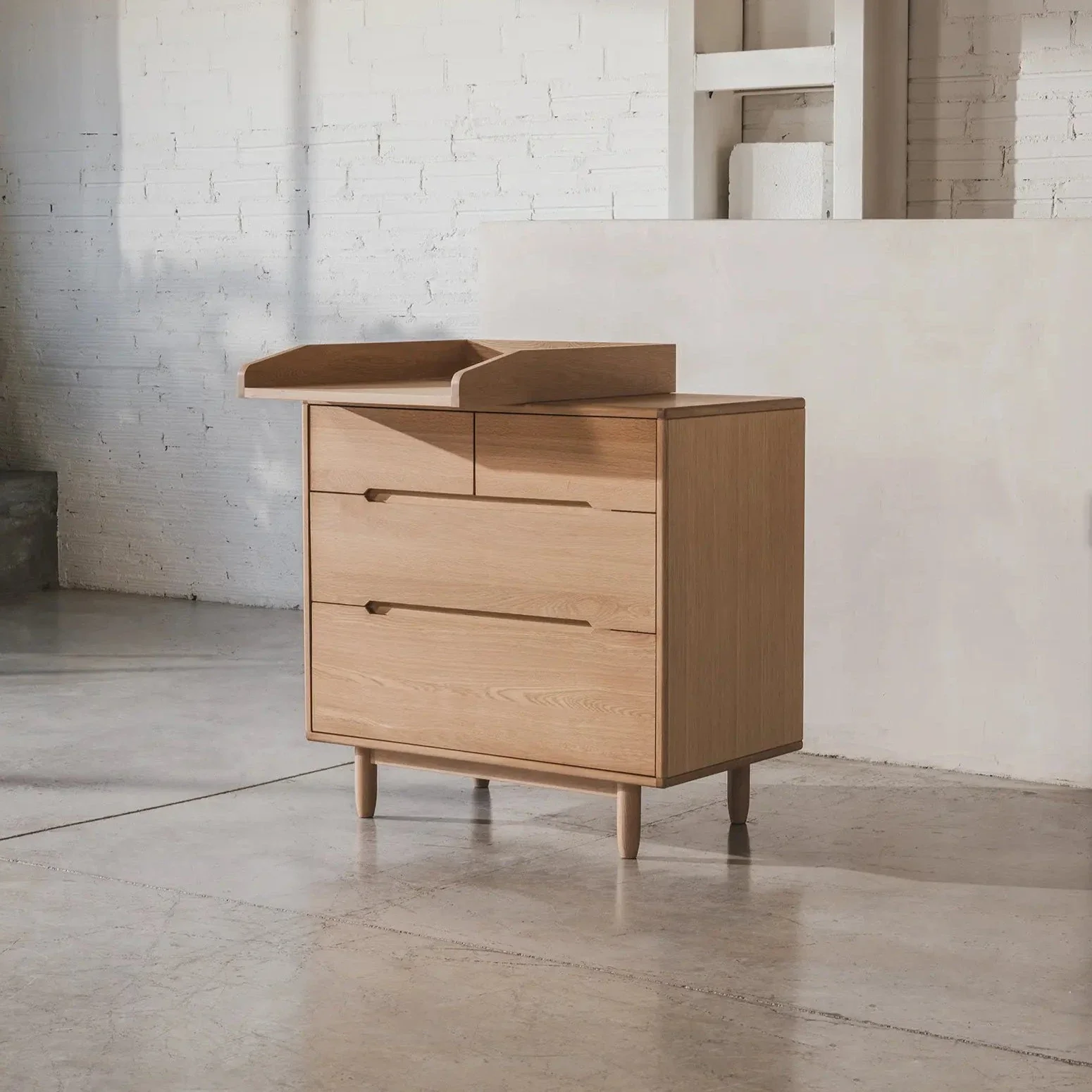 Pure Oak Wood Four Door Dresser - Image 6