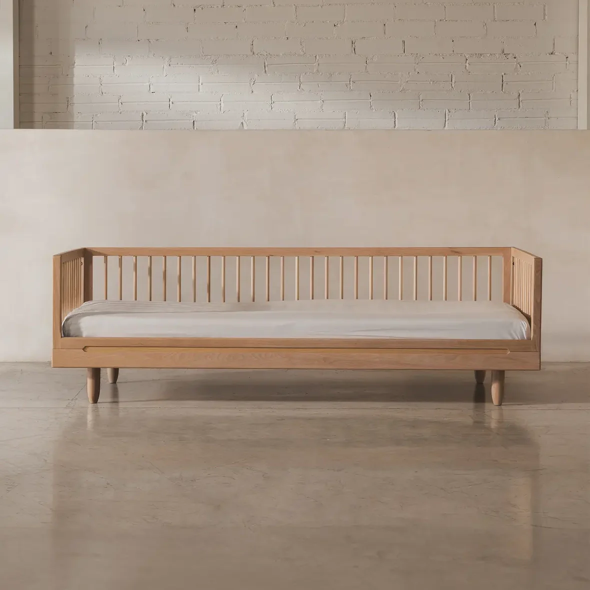 Pure Oak Wood Sofa Extension 200cm - Image 2
