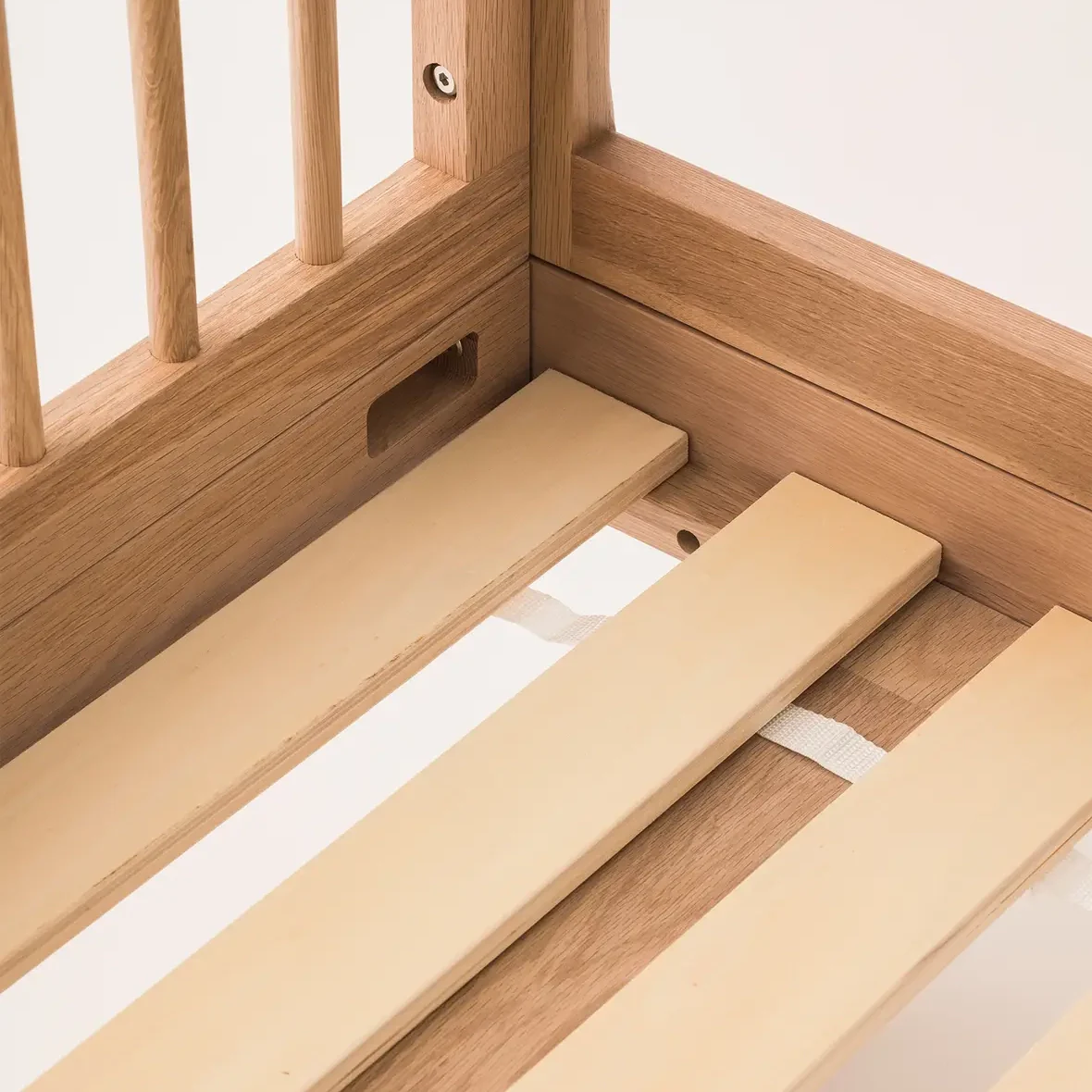 Pure Oak Wood Single Bed - Image 7