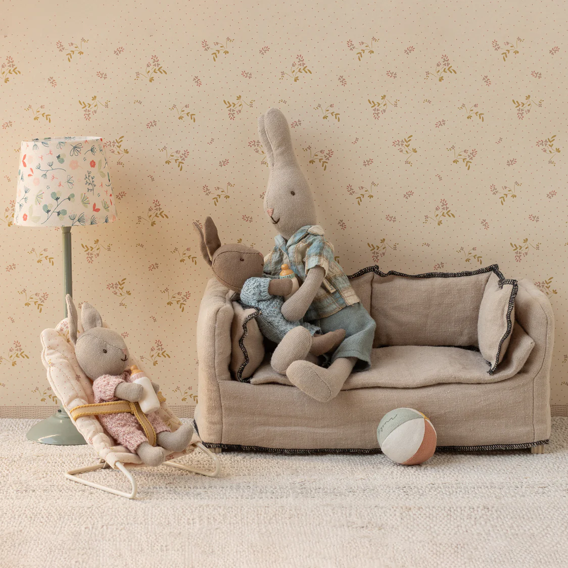 Rabbit, Micro - Sand - Rose Knitted Suit - Image 2