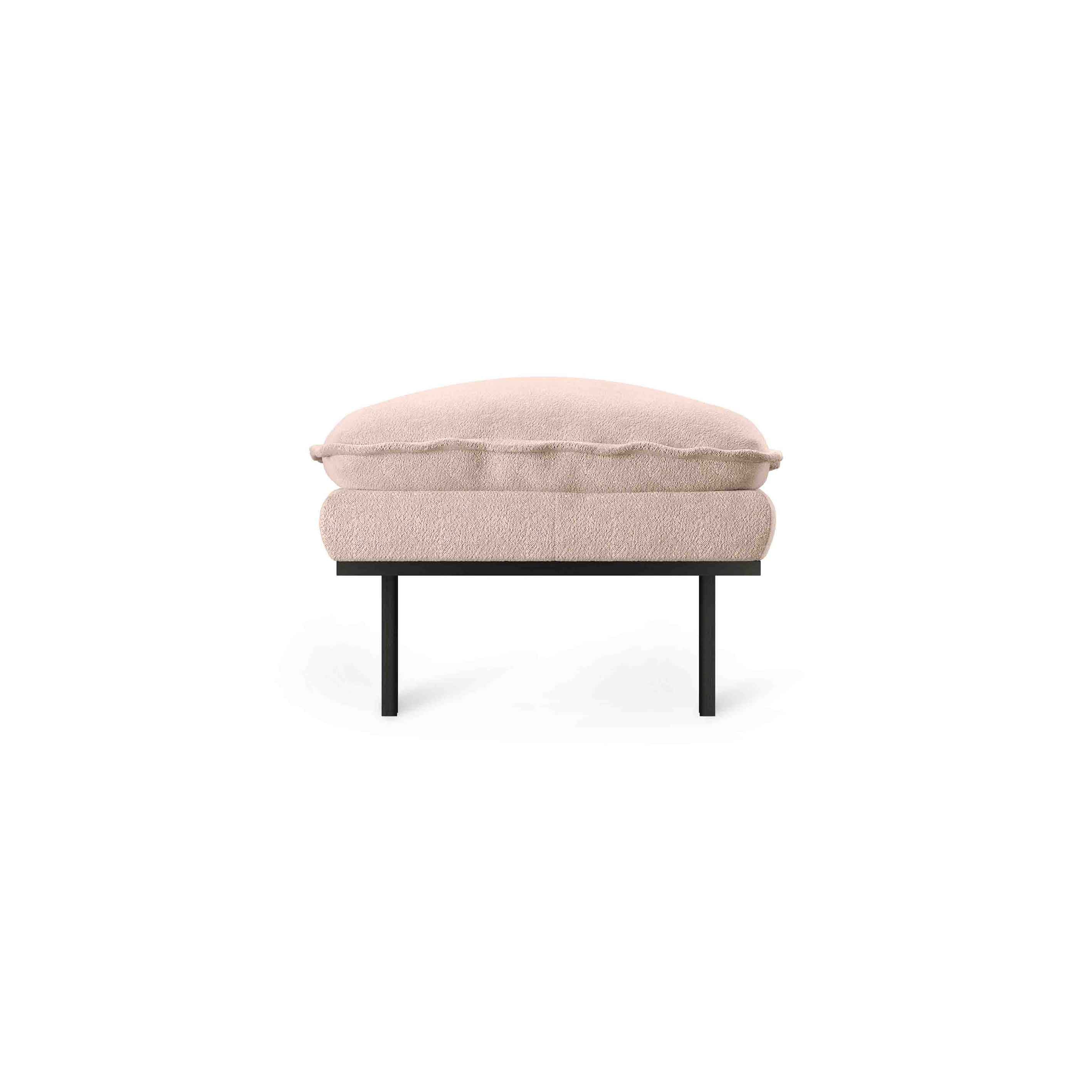Retro Sofa Hocker Boucle Taupe - Image 3