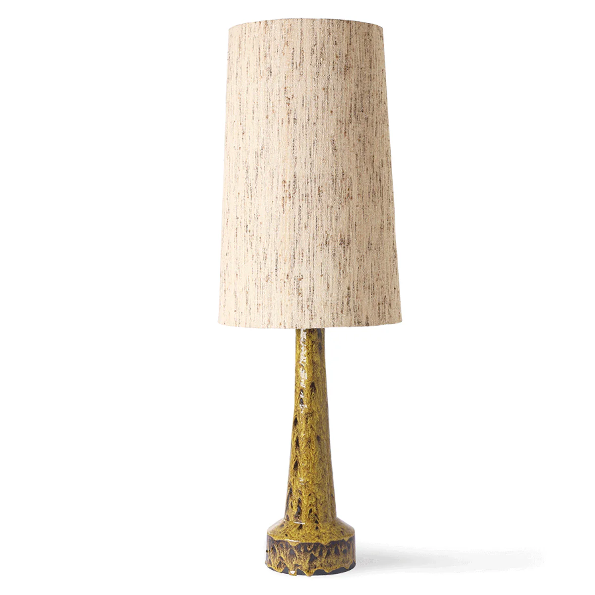 Retro Stoneware Lamp Base Mustard - Image 3