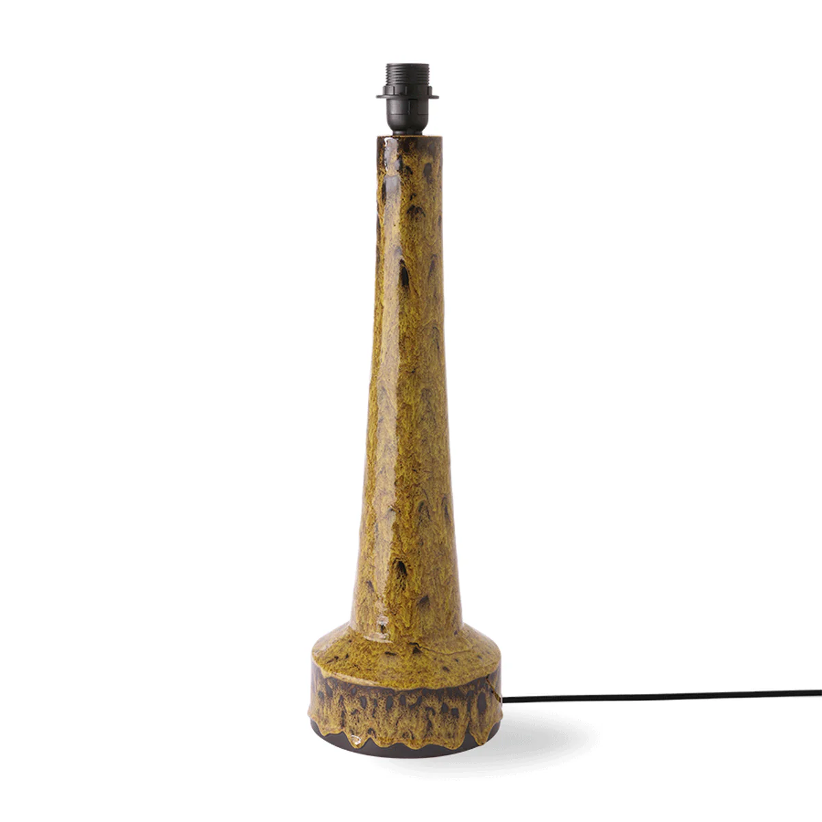Retro Stoneware Lamp Base Mustard - Image 4