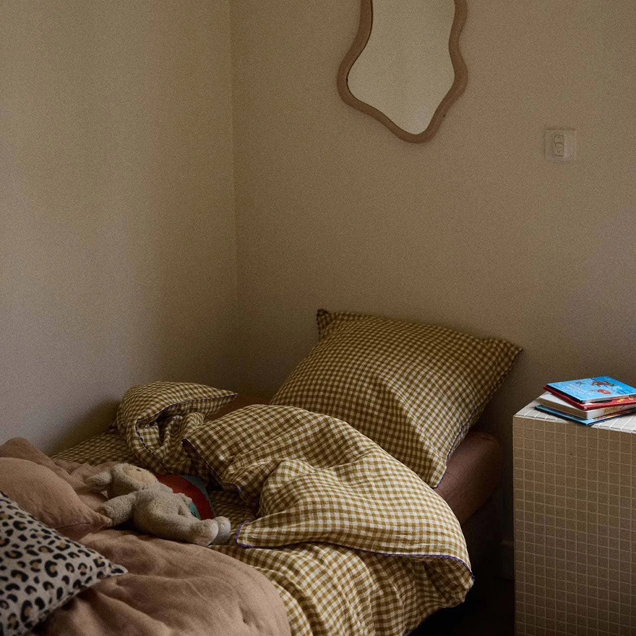 Single Bed Set Vichy Curry Gabrielle Paris x Horty - Image 3