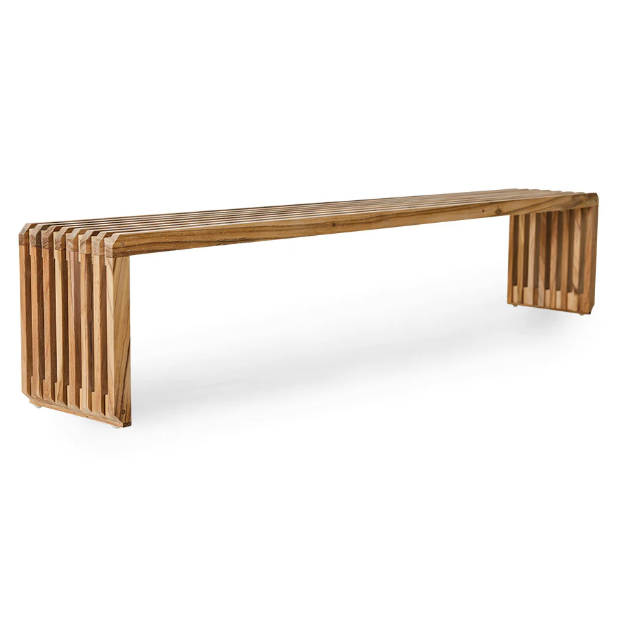 Slatted Bench Teak - 3 Sizes Available - Image 10
