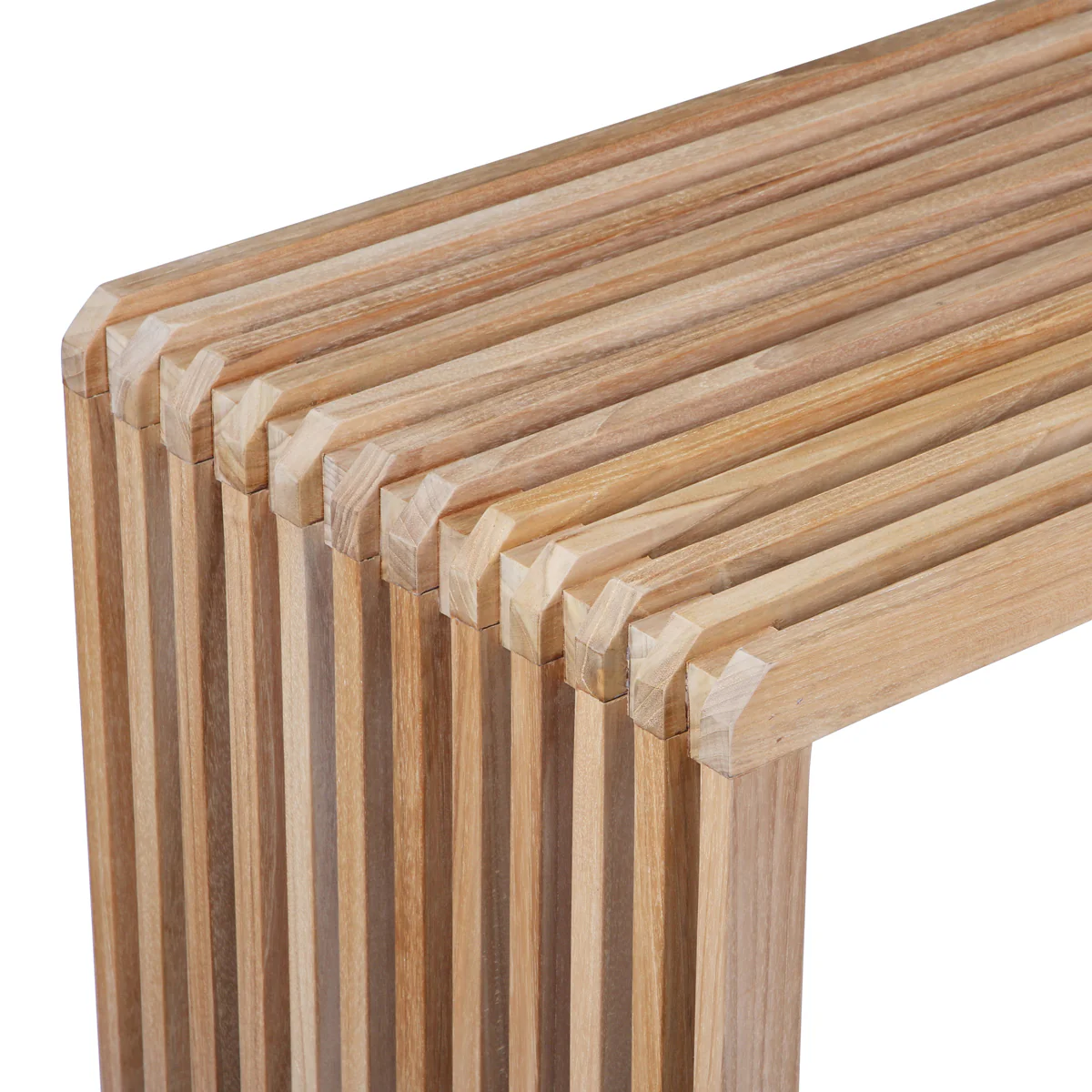 Slatted Bench Teak - 3 Sizes Available - Image 4