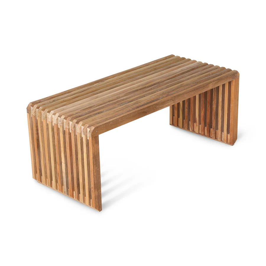 Slatted Bench Teak - 3 Sizes Available - Image 8