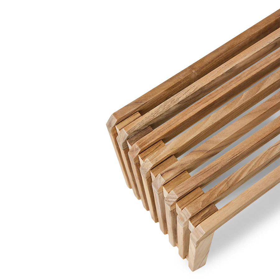 Slatted Bench Teak - 3 Sizes Available - Image 9