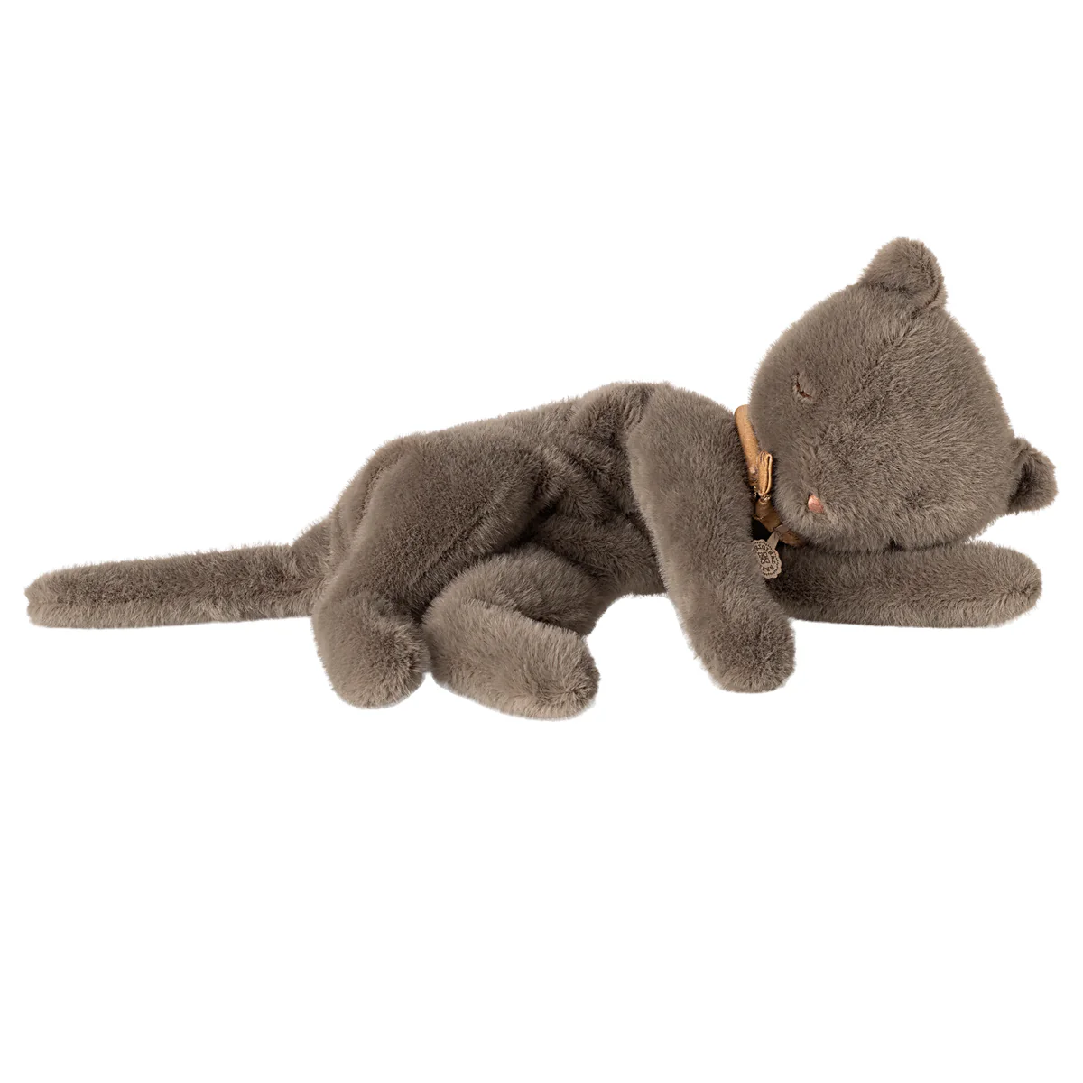 Sleeping Kitten Plush, Medium - Grey