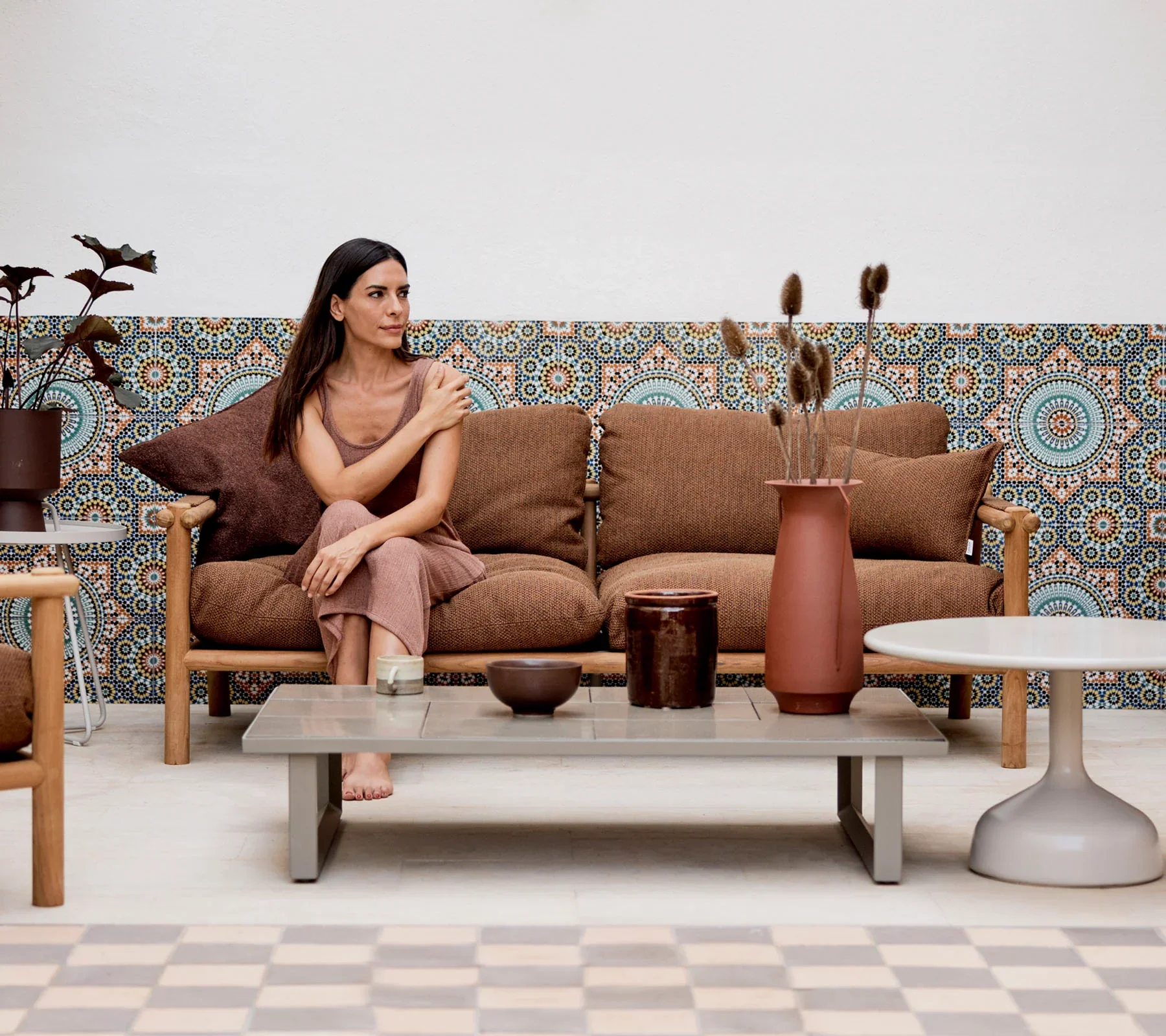 Sticks 2 Seater Sofa Teak 5 Colour Ways - Image 5