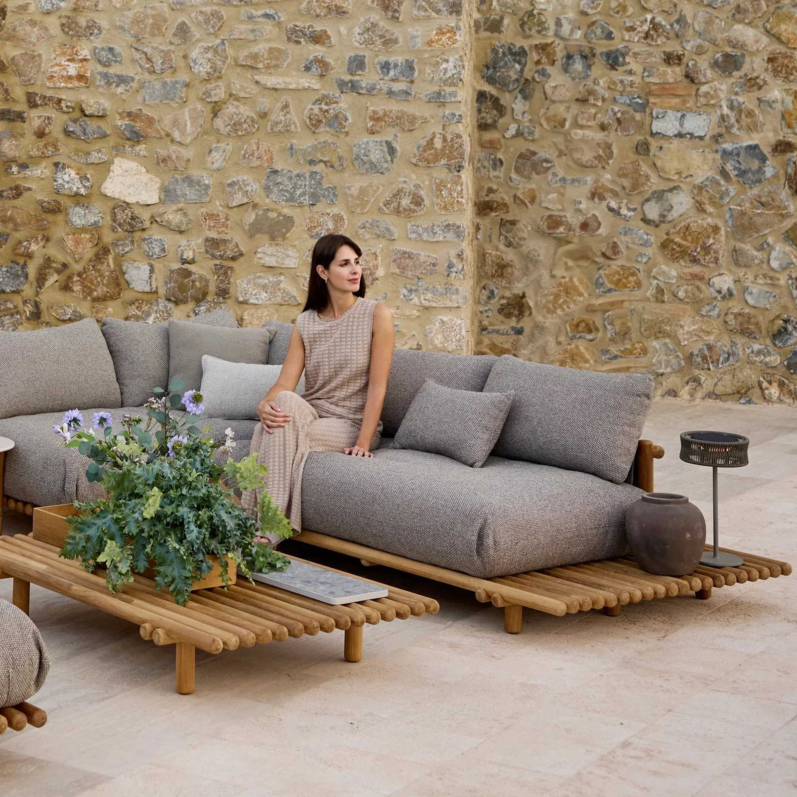 Sticks Platform Corner Sofa 5 colour ways - Image 3