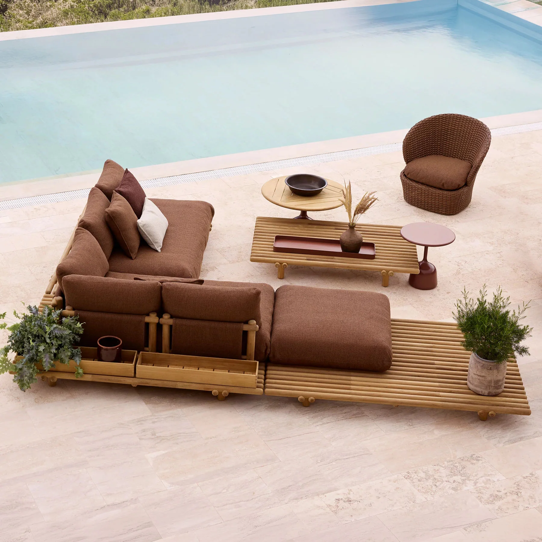 Sticks Platform Corner Sofa Large 5 colour ways - Image 3