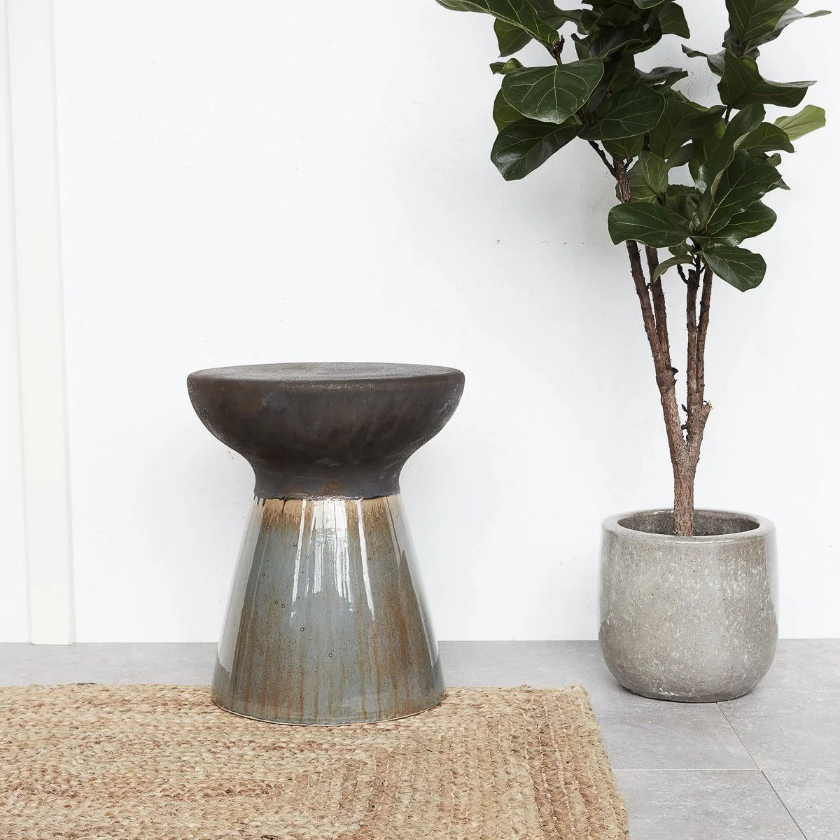 Stool, Pablo, Green/Brown - Image 2