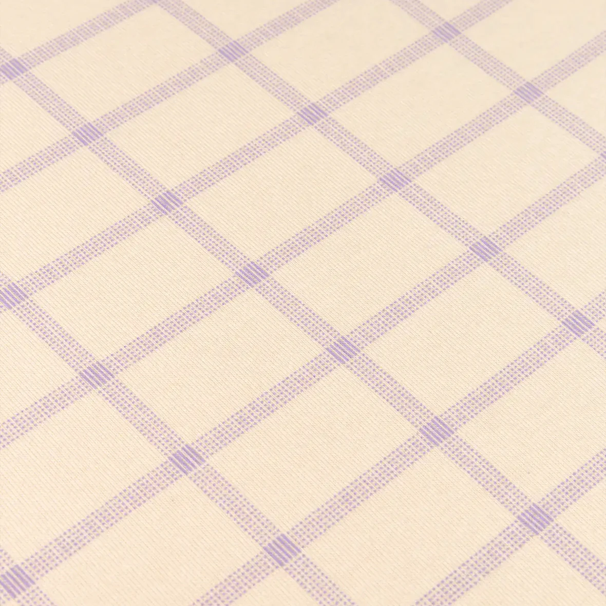 Stories Ltd Baby Organic Fitted Sheet 70 x 140cm Powder Mauve Grid - Image 4