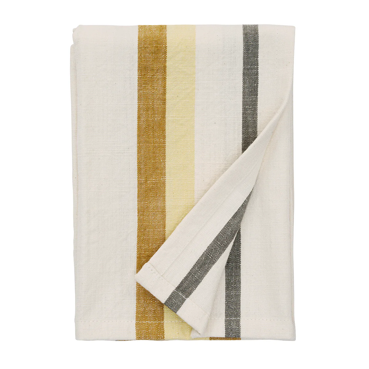 Striped Kitchen Towel - Off White, Golden Orange