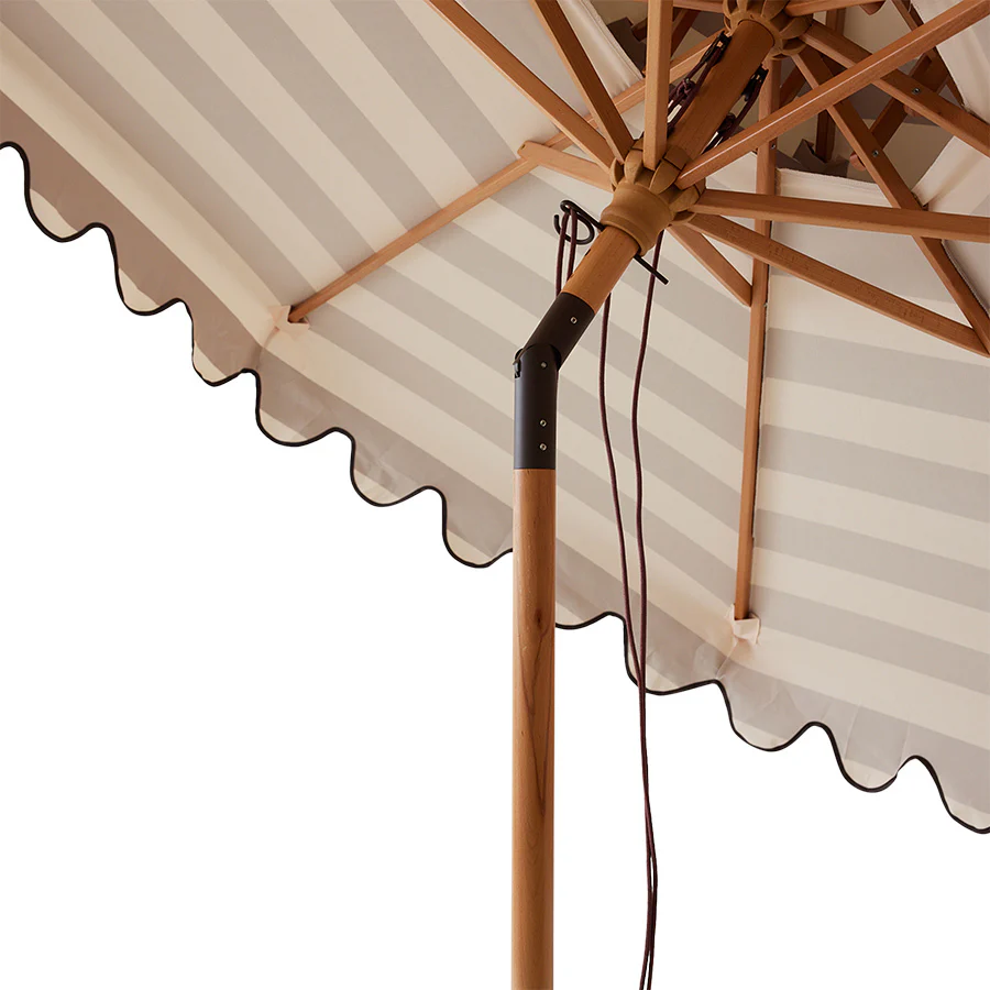 Striped Patio Umbrella Stracciatella - Image 5