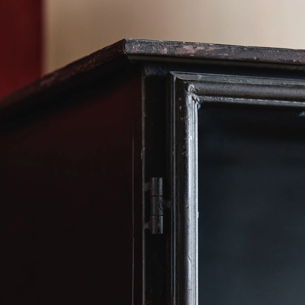 Tall Iron & Glass Cabinet - Image 3