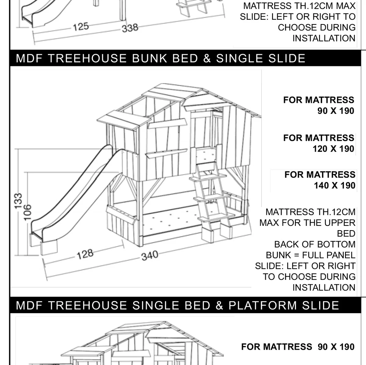 Tree house Bunk Bed with Slide - Image 3